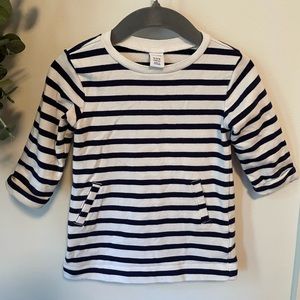 6-12 mos. Old Navy navy and white striped cotton tunic